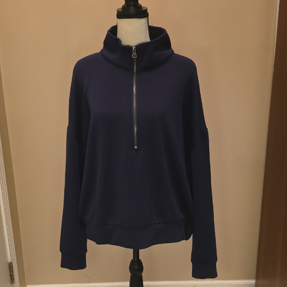 Grace and Lace Half-Zip Pullover Sweatshirt